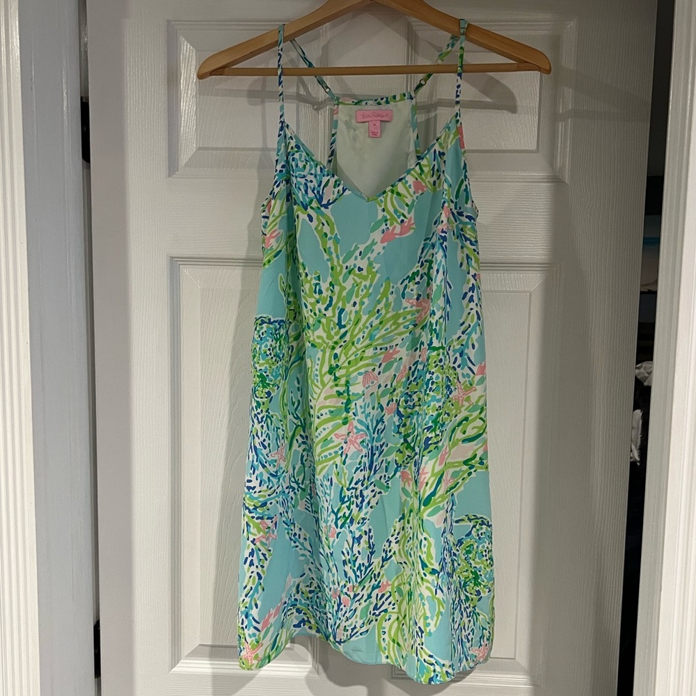 Lilly Pulitzer Tank Dress in bright coral 🦩 print